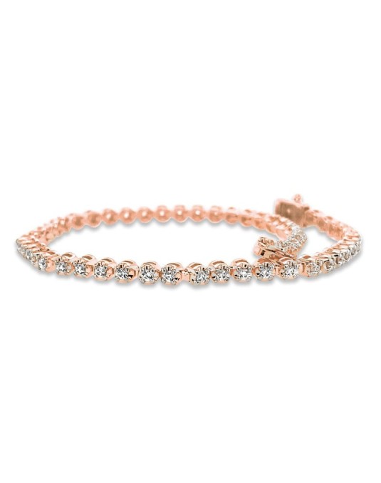 Braccialetto in Oro Rosa e Diamanti Naturali