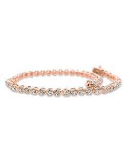 Bracciale Tennis Oro Rosa con Diamanti