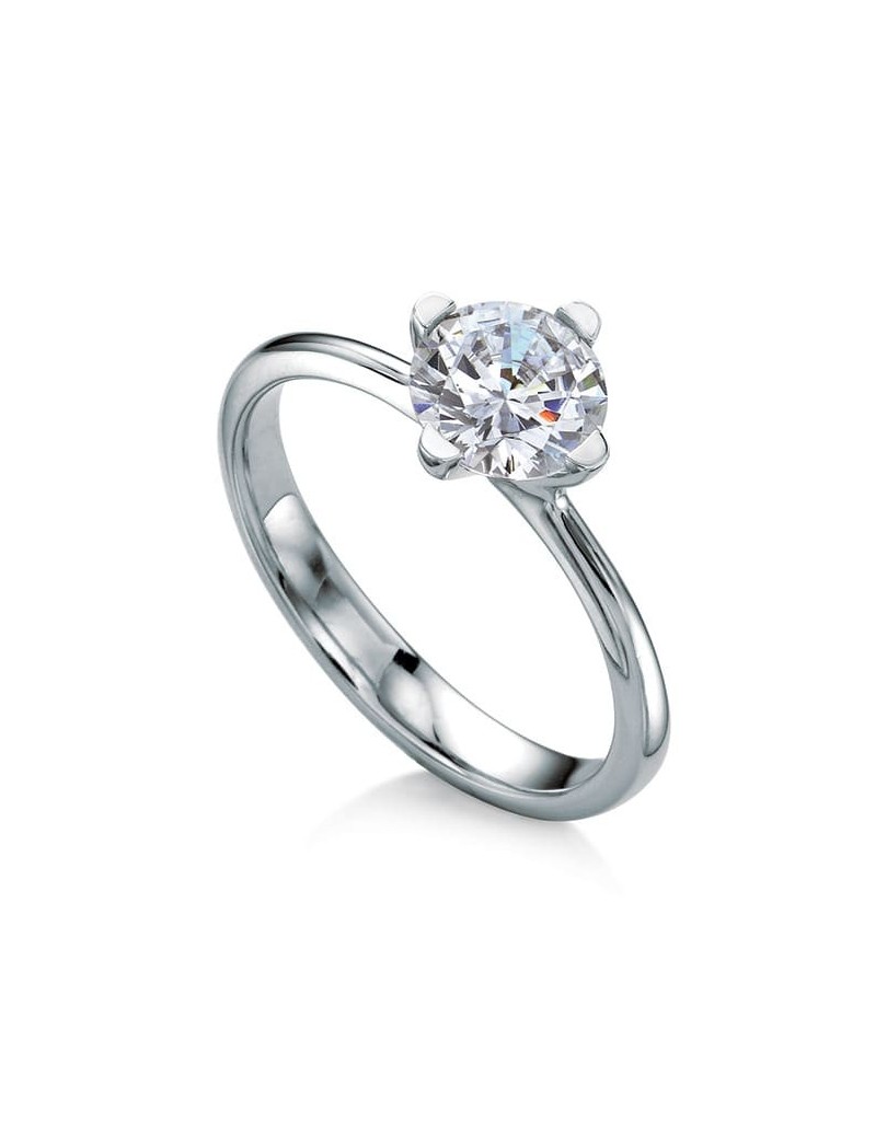 Solitario Anello Oro e Diamante Naturale