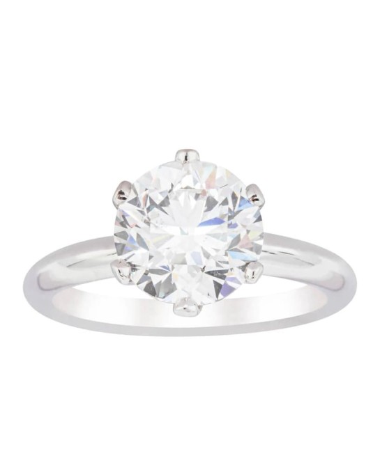 Anello Solitario Con Diamante Naturale