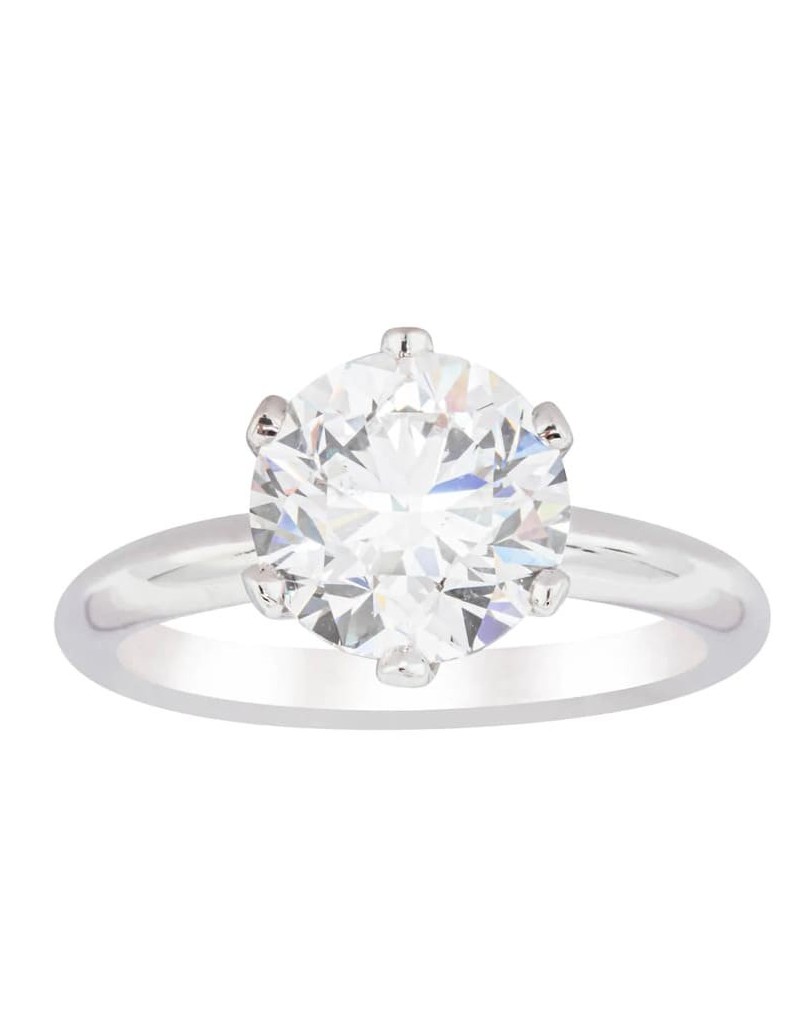 Anello Solitario Con Diamante Naturale
