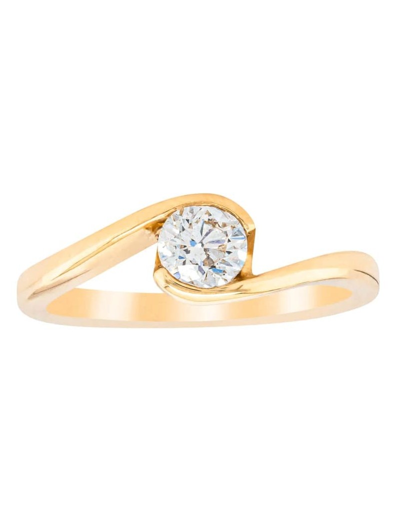 Anello Contrarie Modello Hermes con Diamante