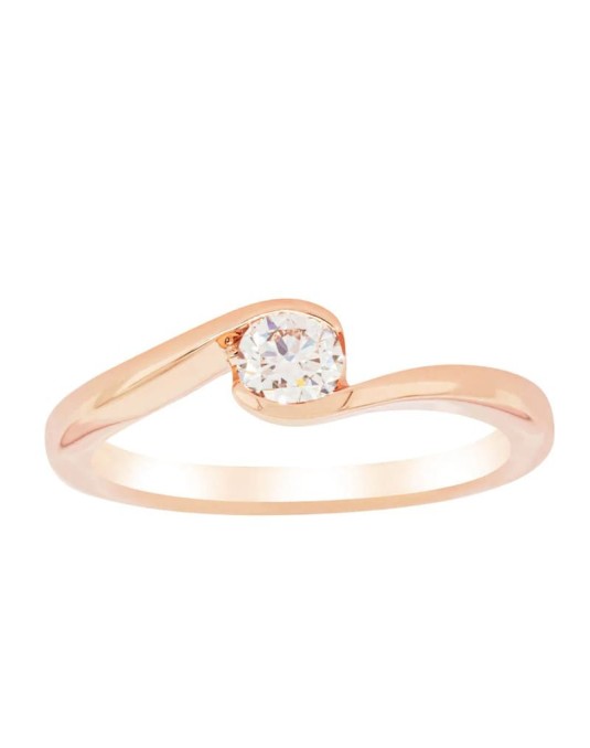 Anello Contrarie Modello Recarlo con Diamante