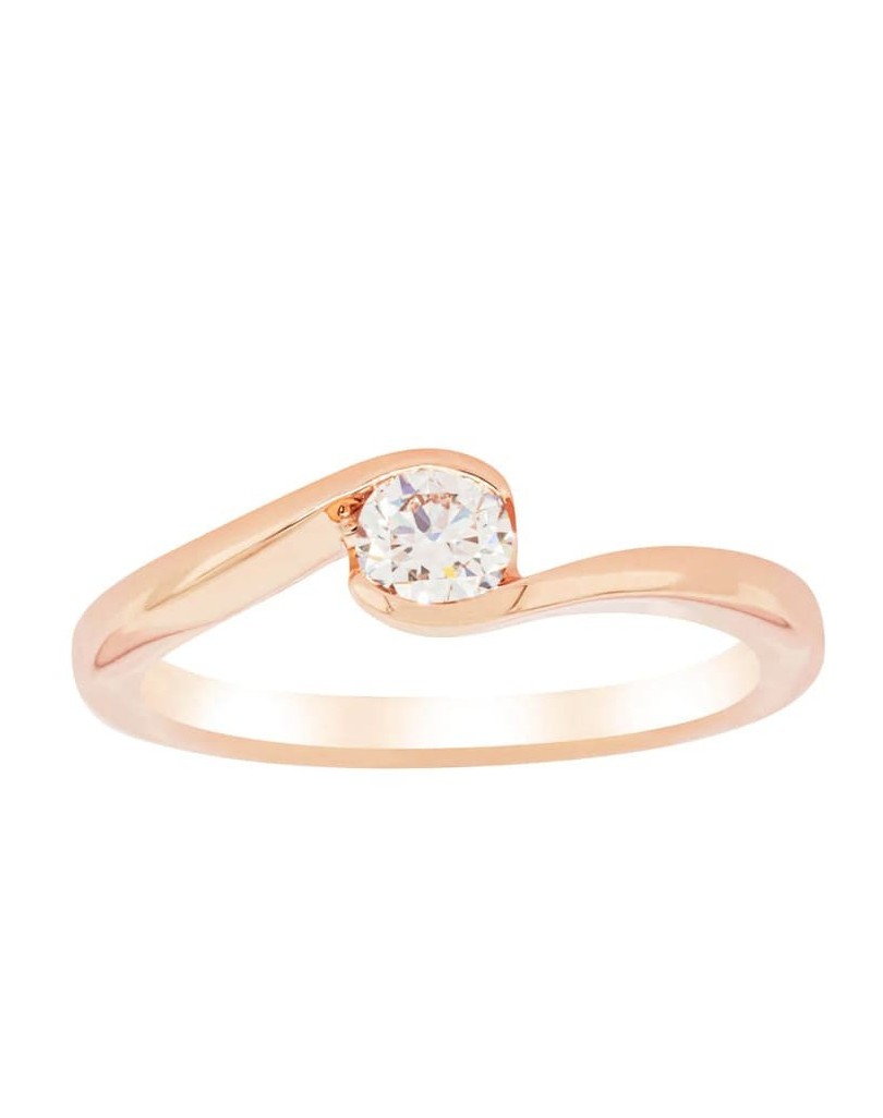Anello Contrarie Modello Recarlo con Diamante