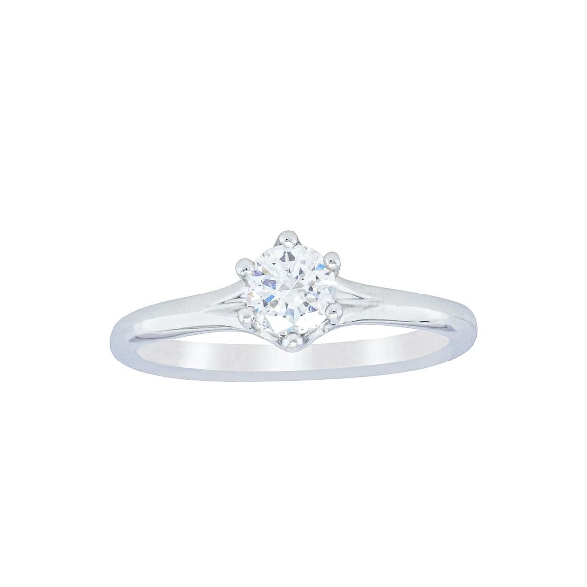 Solitario Con Diamante Naturale Certificato