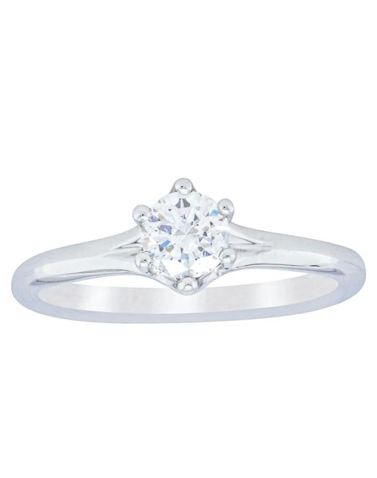 Anello Solitario Con Diamante Naturale Certificato