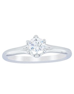 Anello Solitario Con Diamante Naturale Certificato