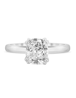 Anello Modello Tiffany Diamante Cushion Naturale