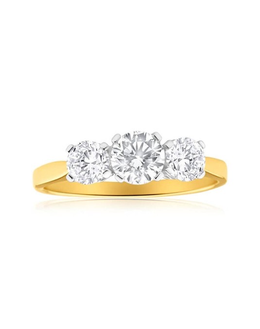 Anello 3 Diamanti 1 carato Naturali