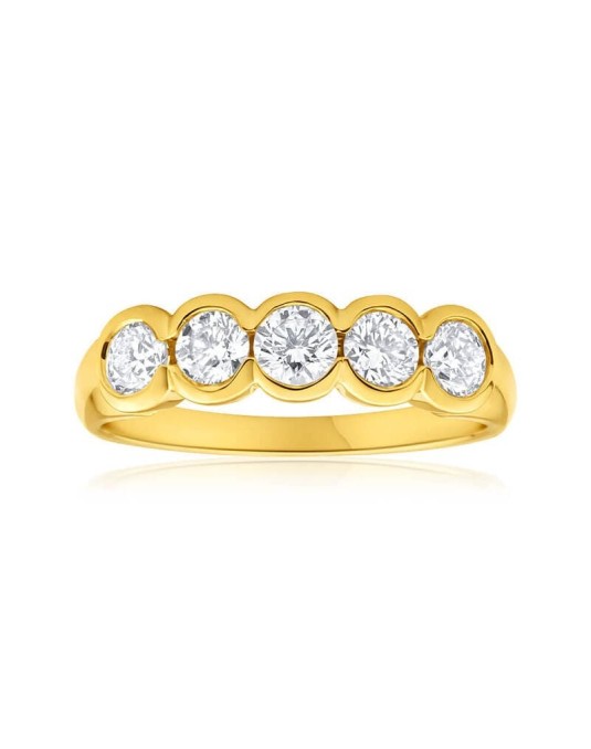 Anello 5 Diamanti 1 carato Naturali