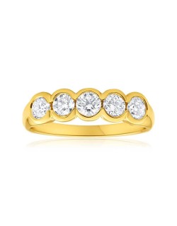 Anello 5 Diamanti 1 carato Naturali