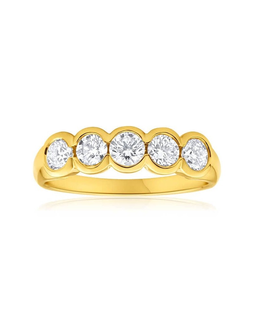 Anello Riviera 5 Diamanti 2 carati Naturali