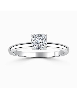 Anello Modello De Beers Diamante Cushion Naturale