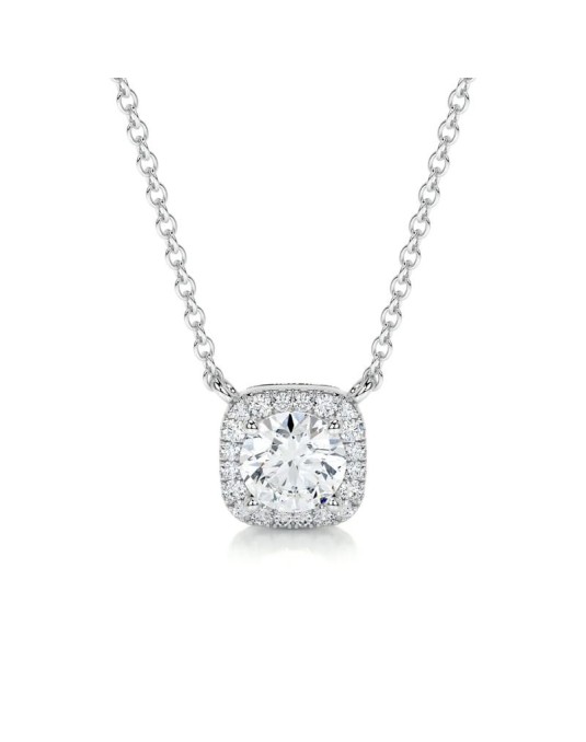 Ciondolo Modello Halo con Diamanti