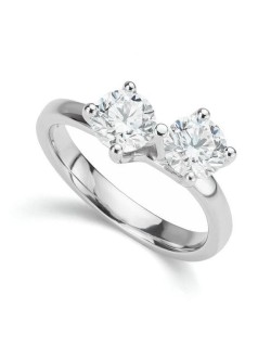 Anello con 2 Diamanti Naturali