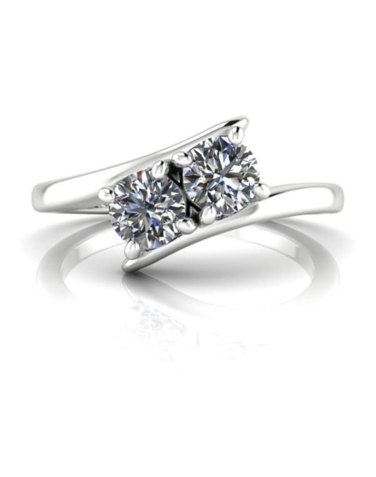 Anello Tiffany con 2 Diamanti Naturali