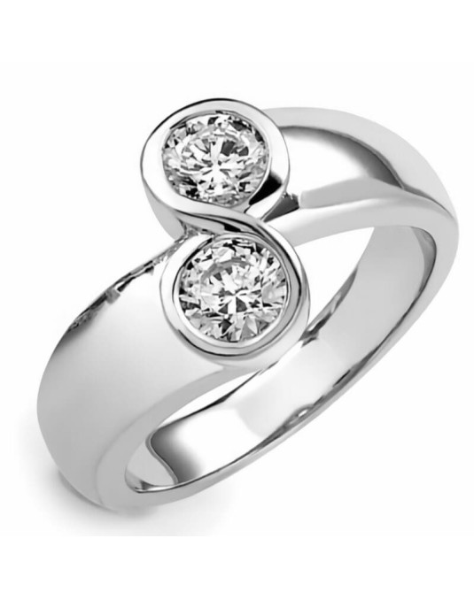 Anello Damiani con 2 Diamanti Naturali