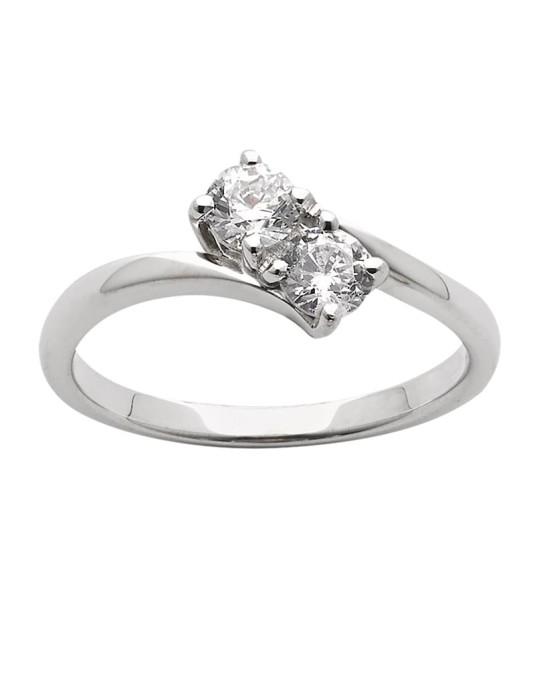 Anello Stroili con 2 Diamanti Naturali