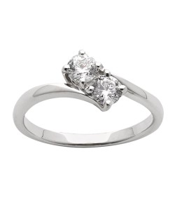 Anello Stroili con 2 Diamanti Naturali