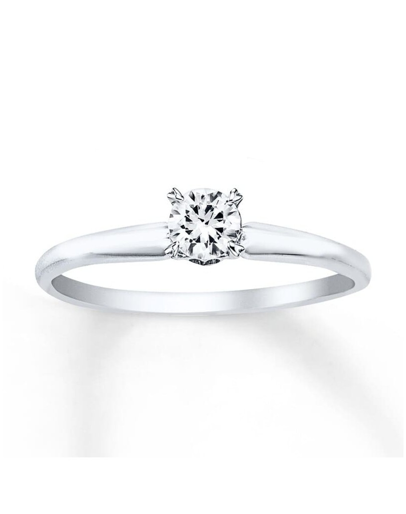 Anello Nozze Oro Bianco con Diamante