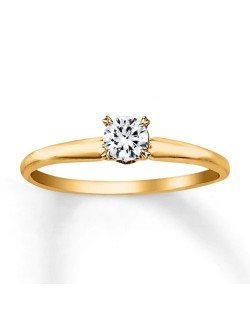 Anello Nozze Oro Giallo con Diamante
