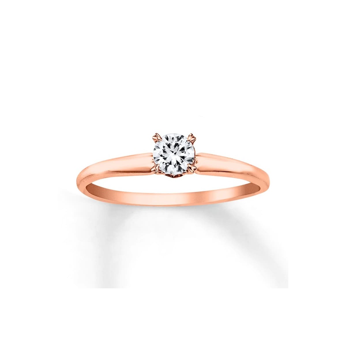 Anello Nozze Oro Rosa con Diamante