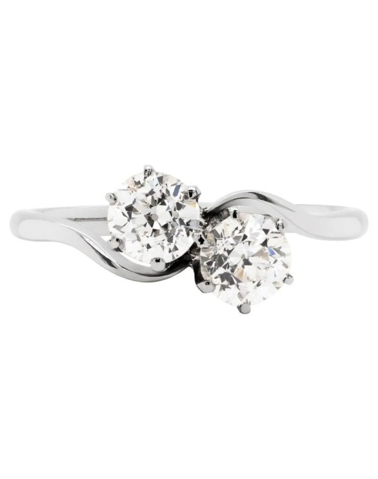 Anello Bilogy in Platino con Diamanti