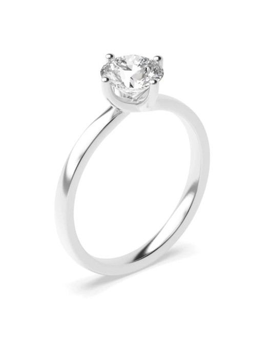 Solitario Oro Bianco Di Fidanzamento con Diamante