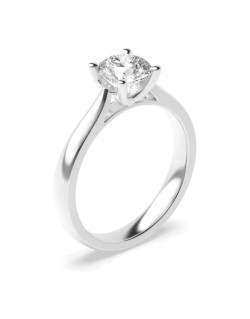 Solitario Oro Bianco Di Matrimonio con Diamante
