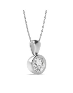 Ciondolo Solitario con Diamante Naturale