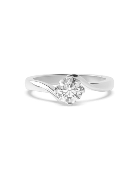 Anello Contrarie Di Fidanzamento con Diamante