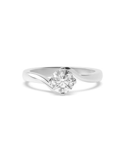 Anello Contrarie Di Fidanzamento con Diamante