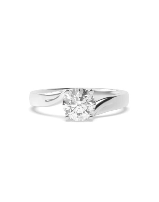 Anello Contrarie Di Matrimonio con Diamante