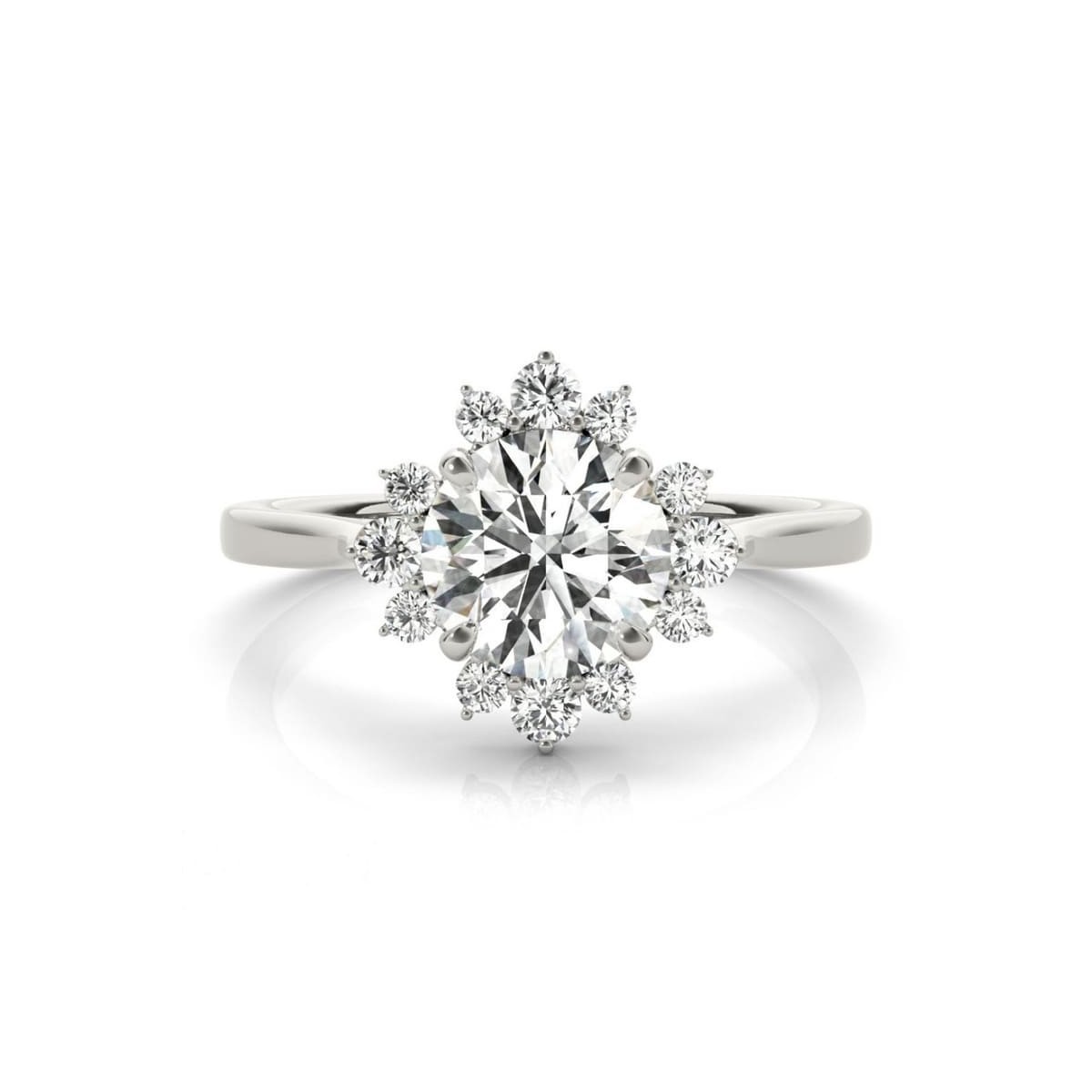 Anello Floreale con Diamanti