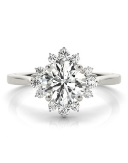 Anello Floreale con Diamanti