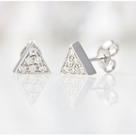 Orecchini Pavè Triangolo Con Diamanti