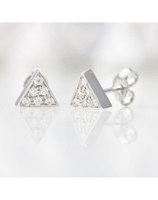 Orecchini Pavè Triangolo Con Diamanti