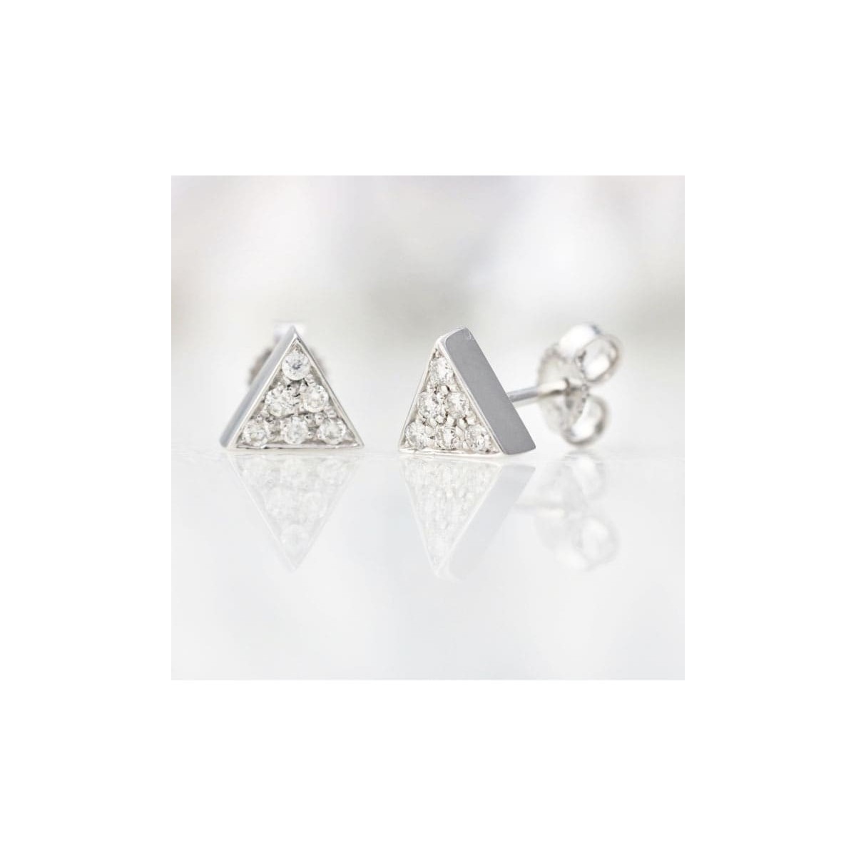 Orecchini Pavè Triangolo Con Diamanti