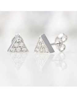 Orecchini Pavè Triangolo Con Diamanti