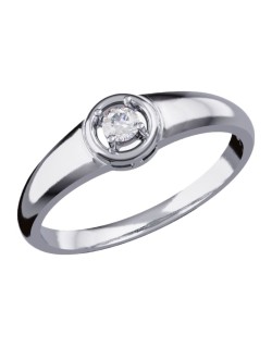 Anello Solitario Particolare con Diamante