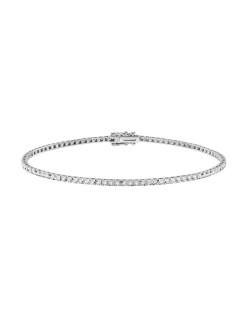 BRACCIALE TENNIS IN ORO BIANCO 18 K CON DIAMANTI NATURALI E VVS