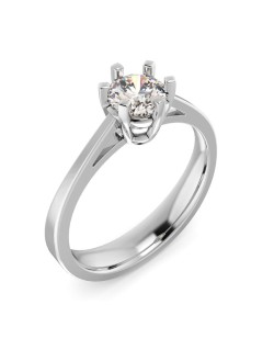 Anello Fidanzamento a 6 griffe con Diamante