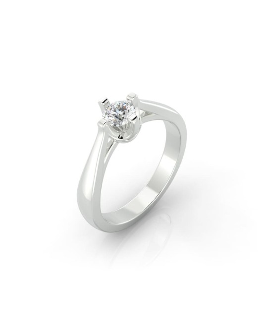 Anello Matrimonio con 4 Griffe e Diamante