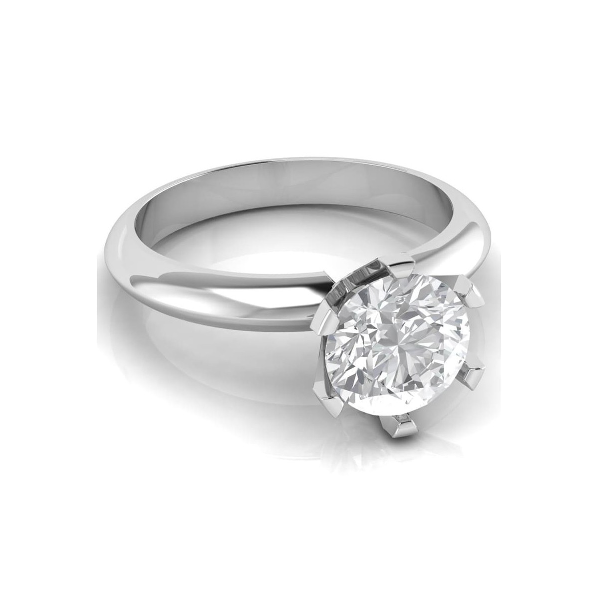 Anello Anniversario a 6 griffe con Diamante