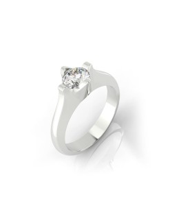 Anello Laurea con 4 griffe e Diamante