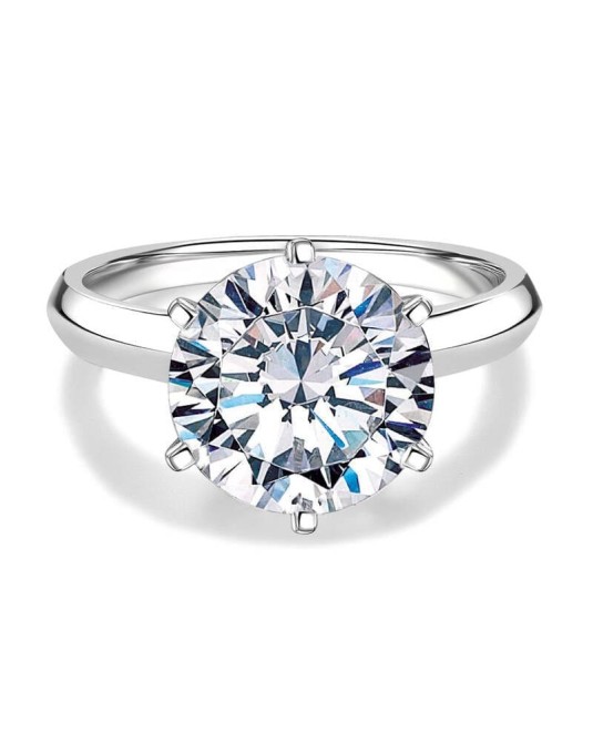 Anello Solitario Classico con Diamante Varie Carature