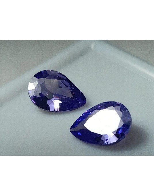 Zaffiri Viola Taglio Pear 7 x 5 mm
