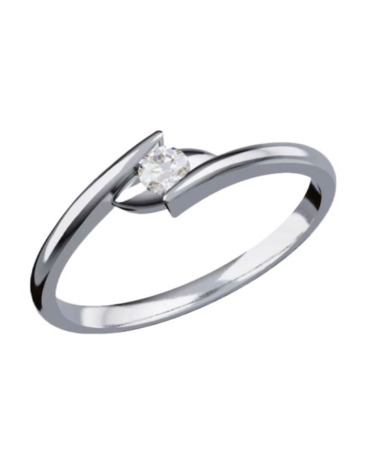 Solitario Anello Con Diamante E-VVS2