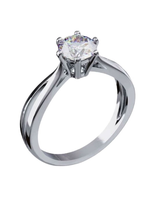 Anello Matrimonio a 6 Griffe con Diamante