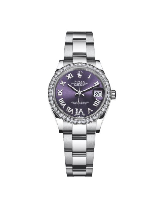 Orologio Rolex Datejust 31 Aubergine bracciale President